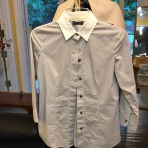 Button down dress shirt 3/4 sleeves XS